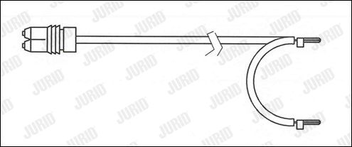 JURID įspėjimo kontaktas, stabdžių trinkelių susidėvėjim 581508