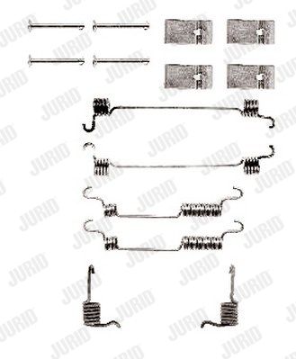JURID priedų komplektas, stabdžių trinkelės 771260J