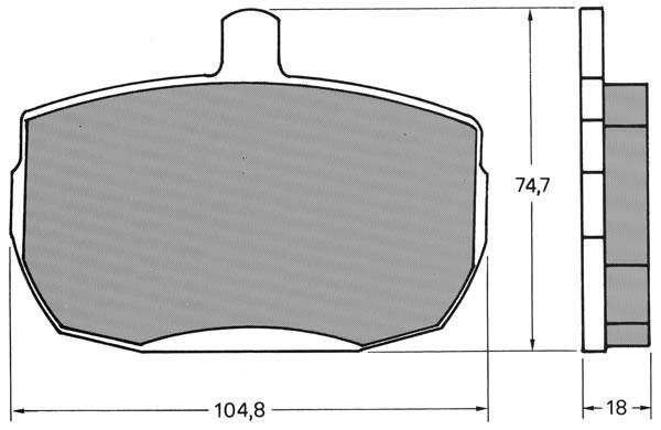 K27 Комплект тормозных колодок, дисковый тормоз 481-2035927