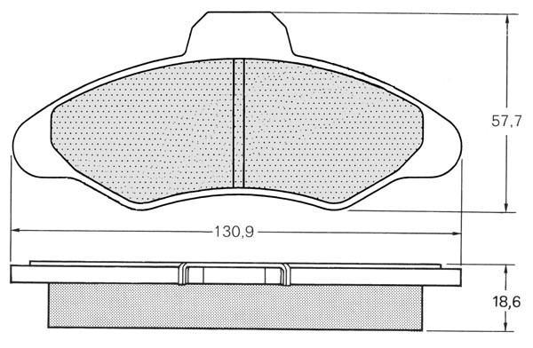 K27 stabdžių trinkelių rinkinys, diskinis stabdys 481-2049227