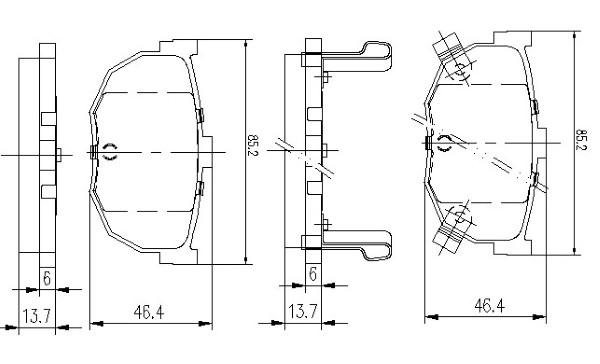 K27 Комплект тормозных колодок, дисковый тормоз 481-2155327