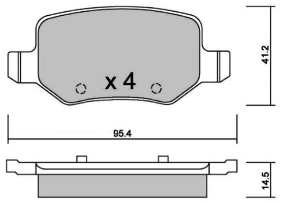 K27 stabdžių trinkelių rinkinys, diskinis stabdys 481-2313827