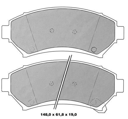 K27 stabdžių trinkelių rinkinys, diskinis stabdys 481-2335827