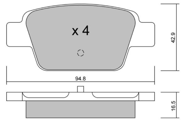 K27 stabdžių trinkelių rinkinys, diskinis stabdys 481-2371427