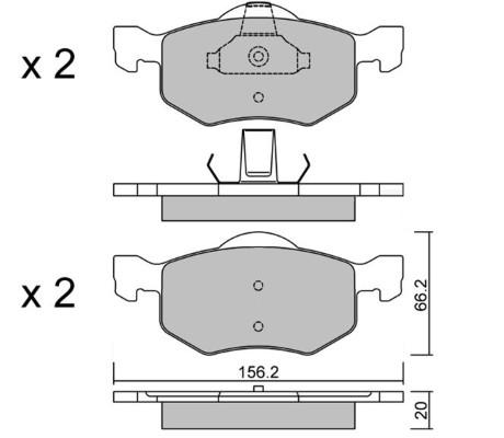 K27 stabdžių trinkelių rinkinys, diskinis stabdys 481-2378727