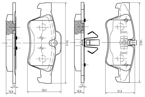 K27 Комплект тормозных колодок, дисковый тормоз 481-2392327