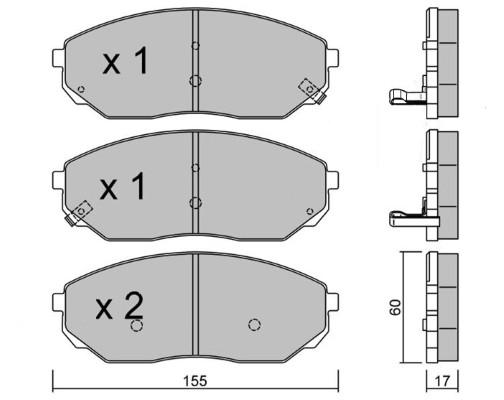 K27 stabdžių trinkelių rinkinys, diskinis stabdys 481-2409227