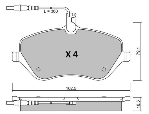 K27 Комплект тормозных колодок, дисковый тормоз 481-2413327