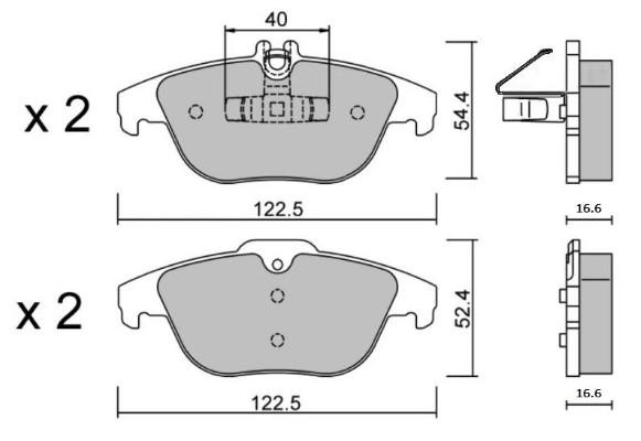 K27 Комплект тормозных колодок, дисковый тормоз 481-2425427