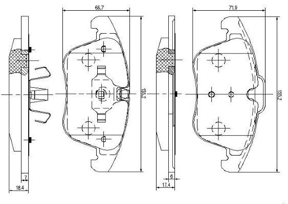 K27 Комплект тормозных колодок, дисковый тормоз 481-2433327