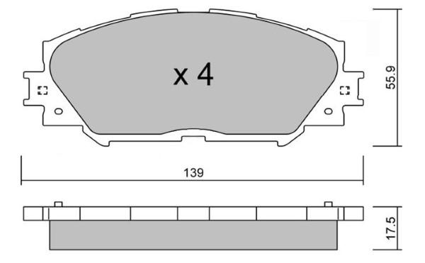 K27 Комплект тормозных колодок, дисковый тормоз 481-2433627