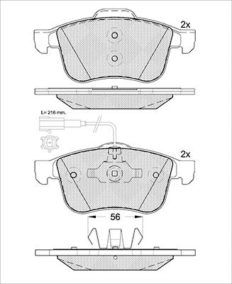 K27 Комплект тормозных колодок, дисковый тормоз 481-2433927