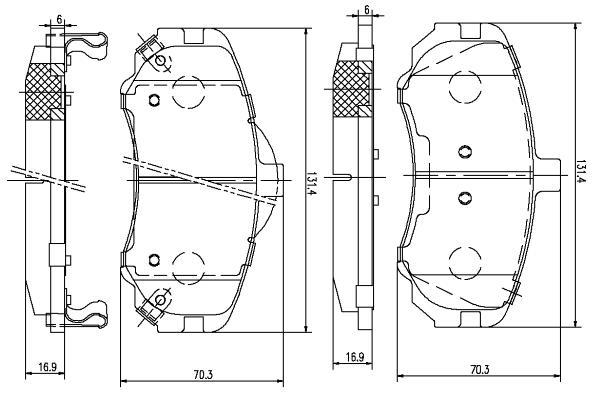 K27 Комплект тормозных колодок, дисковый тормоз 481-2436927