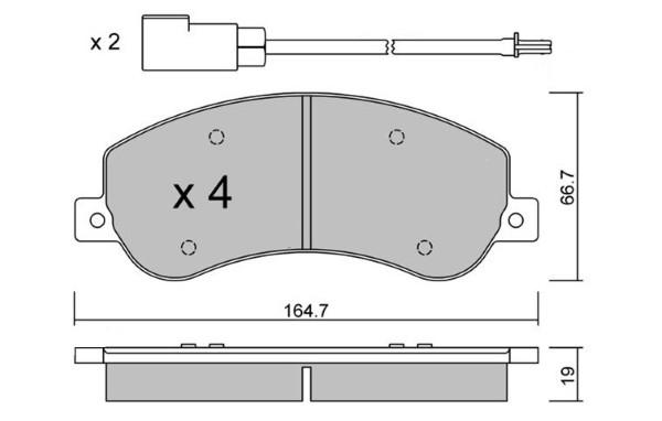 K27 stabdžių trinkelių rinkinys, diskinis stabdys 481-2448427