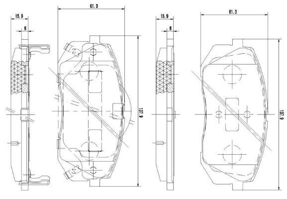 K27 Комплект тормозных колодок, дисковый тормоз 481-2450327