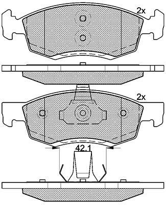 K27 Комплект тормозных колодок, дисковый тормоз 481-2467327
