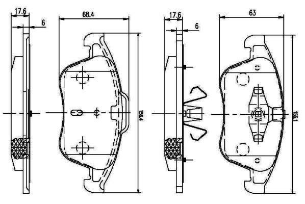 K27 stabdžių trinkelių rinkinys, diskinis stabdys 481-2470927