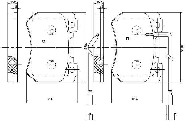 K27 Комплект тормозных колодок, дисковый тормоз 481-2485227