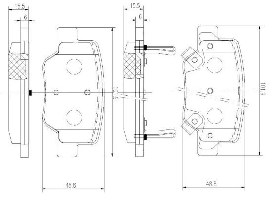 K27 Комплект тормозных колодок, дисковый тормоз 481-2492627