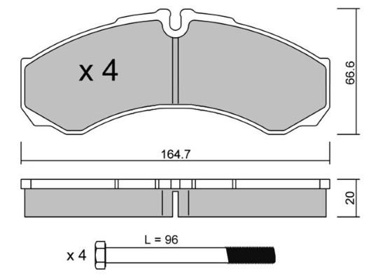 K27 Комплект тормозных колодок, дисковый тормоз 481-2496627