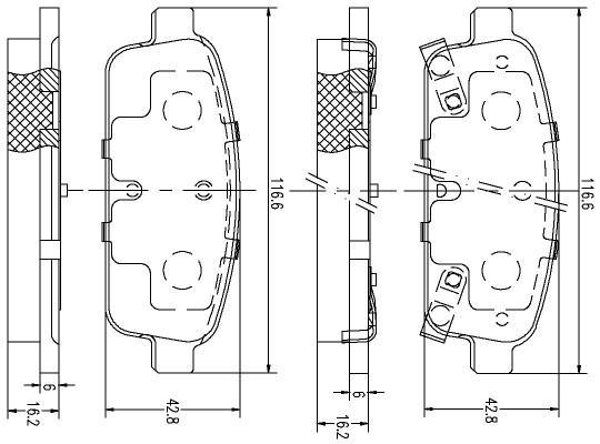 K27 Комплект тормозных колодок, дисковый тормоз 481-2509627