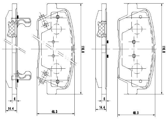 K27 Комплект тормозных колодок, дисковый тормоз 481-2515327