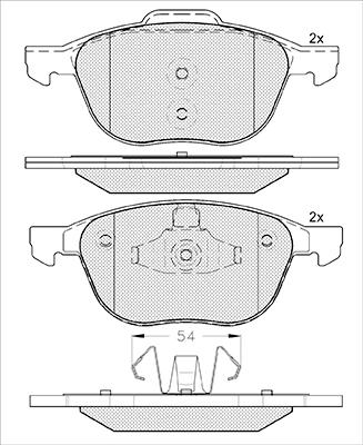 K27 Комплект тормозных колодок, дисковый тормоз 481-2574827