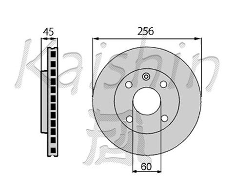 KAISHIN stabdžių diskas CBR006