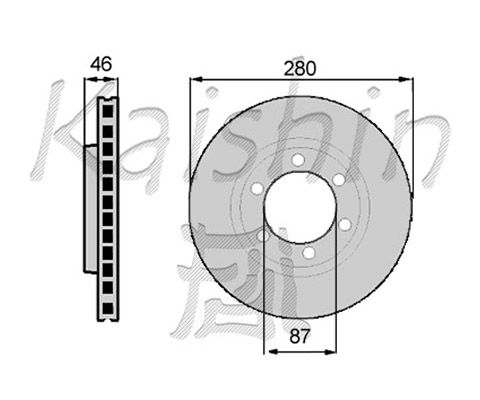 KAISHIN stabdžių diskas CBR024