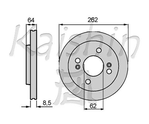 KAISHIN stabdžių diskas CBR051