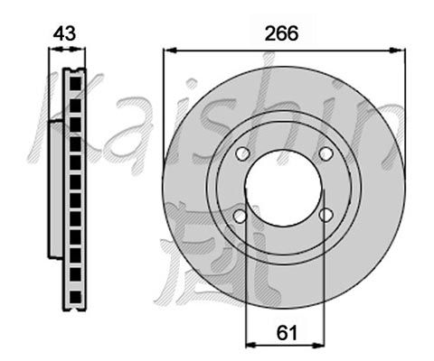 KAISHIN stabdžių diskas CBR481