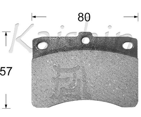 KAISHIN stabdžių trinkelių rinkinys, diskinis stabdys D0004