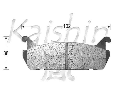 KAISHIN Комплект тормозных колодок, дисковый тормоз D0021