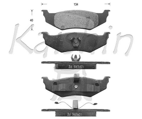 KAISHIN Комплект тормозных колодок, дисковый тормоз D10046