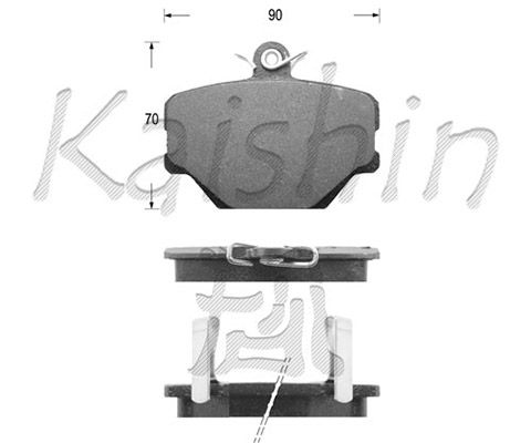 KAISHIN Комплект тормозных колодок, дисковый тормоз D10049