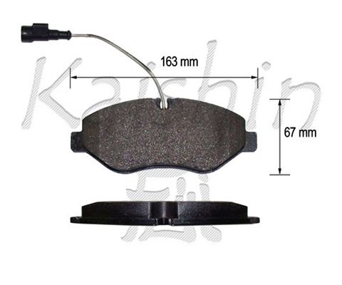 KAISHIN Комплект тормозных колодок, дисковый тормоз D10175