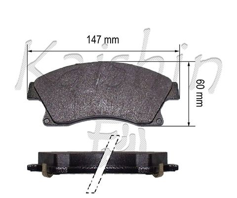 KAISHIN Комплект тормозных колодок, дисковый тормоз D10180