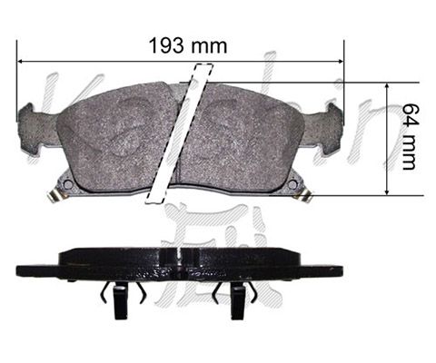 KAISHIN Комплект тормозных колодок, дисковый тормоз D10200