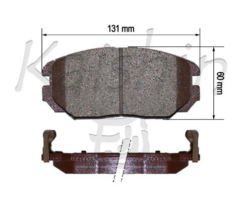 KAISHIN stabdžių trinkelių rinkinys, diskinis stabdys D11183