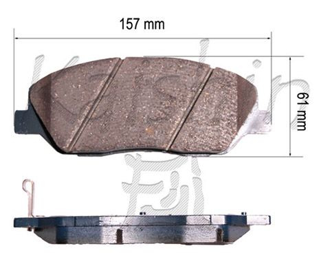 KAISHIN stabdžių trinkelių rinkinys, diskinis stabdys D11198OE