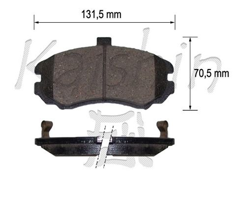 KAISHIN stabdžių trinkelių rinkinys, diskinis stabdys D11224