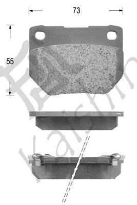 KAISHIN Комплект тормозных колодок, дисковый тормоз D1124