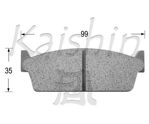 KAISHIN Комплект тормозных колодок, дисковый тормоз D1160