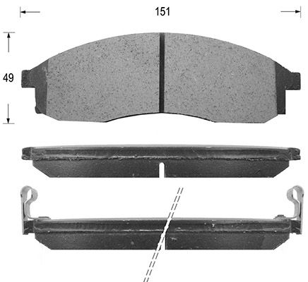KAISHIN Комплект тормозных колодок, дисковый тормоз D1173