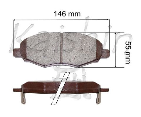 KAISHIN Комплект тормозных колодок, дисковый тормоз D2260