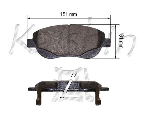 KAISHIN Комплект тормозных колодок, дисковый тормоз D2293