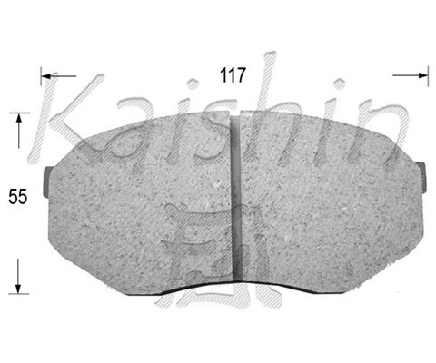 KAISHIN Комплект тормозных колодок, дисковый тормоз D3043