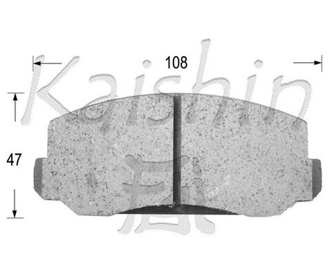 KAISHIN Комплект тормозных колодок, дисковый тормоз D5004