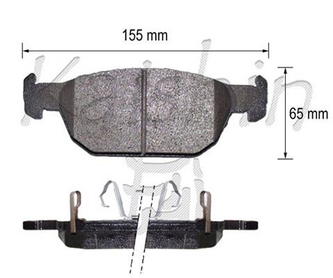 KAISHIN Комплект тормозных колодок, дисковый тормоз D5165