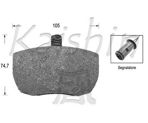 KAISHIN Комплект тормозных колодок, дисковый тормоз D5303